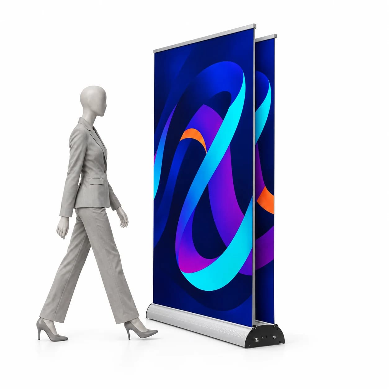 Roll-up Twin mit beidseitigem Druck