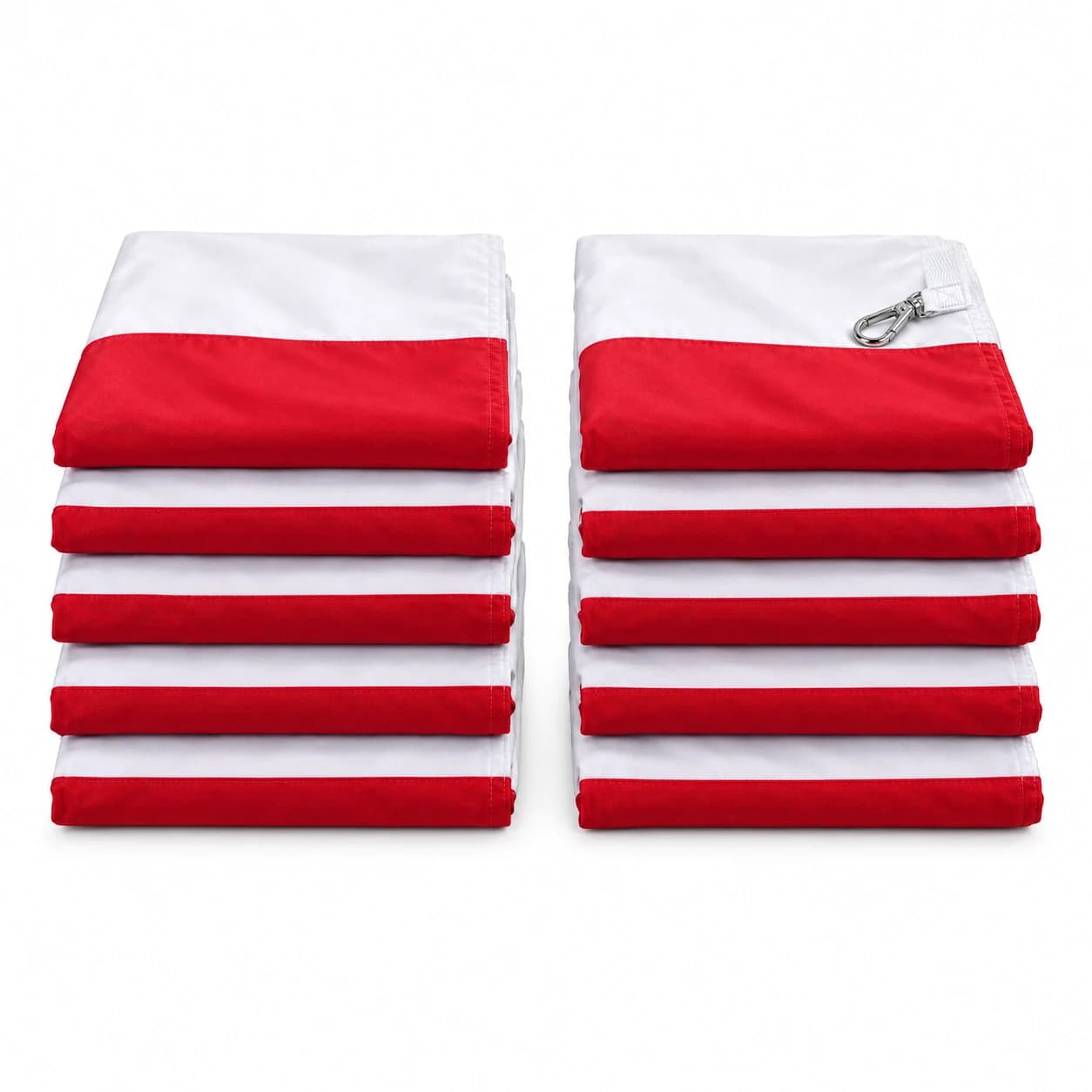 Paket mit 10 polnischen Flaggen 90 × 150 cm