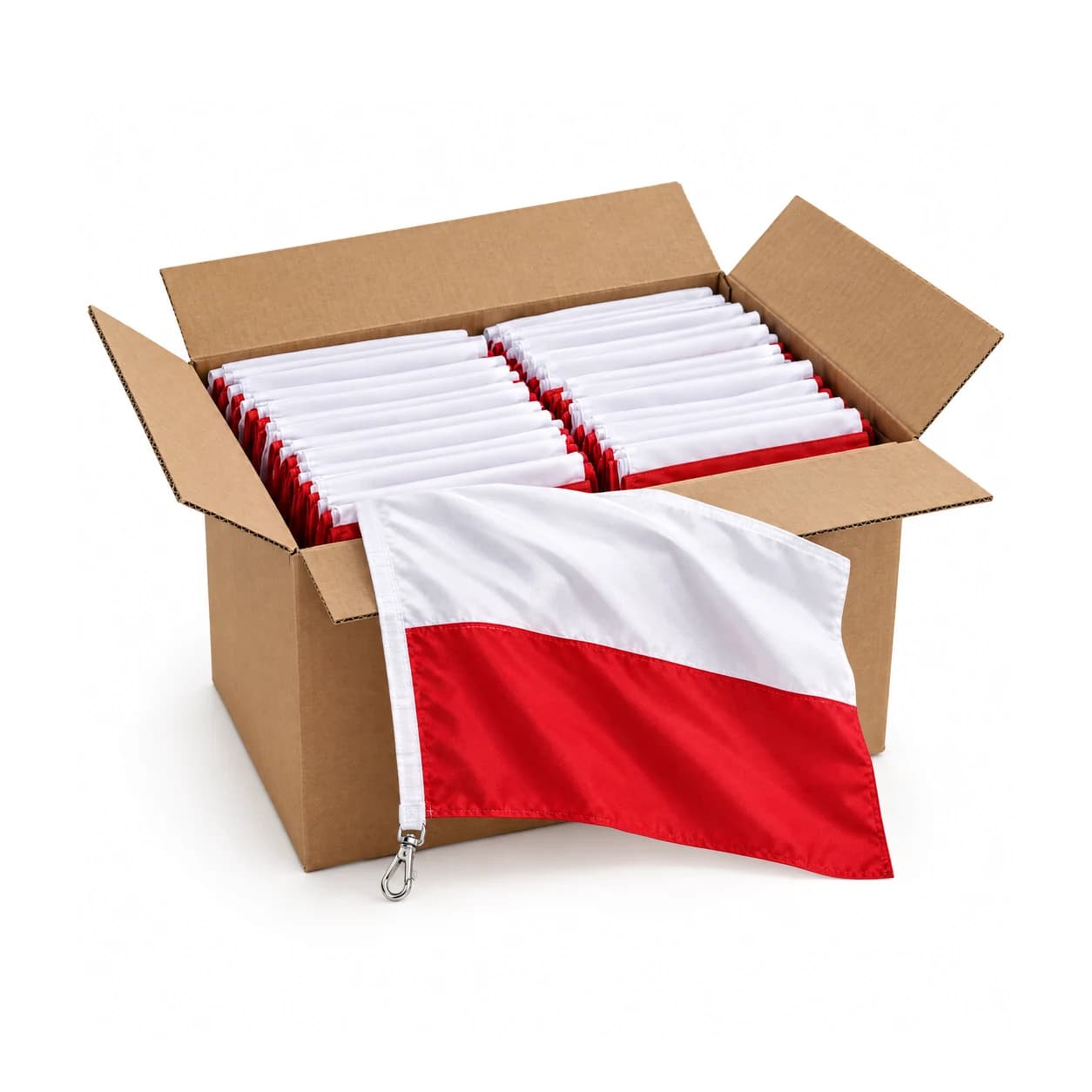 Paket mit 50 polnischen Flaggen 90 × 150 cm