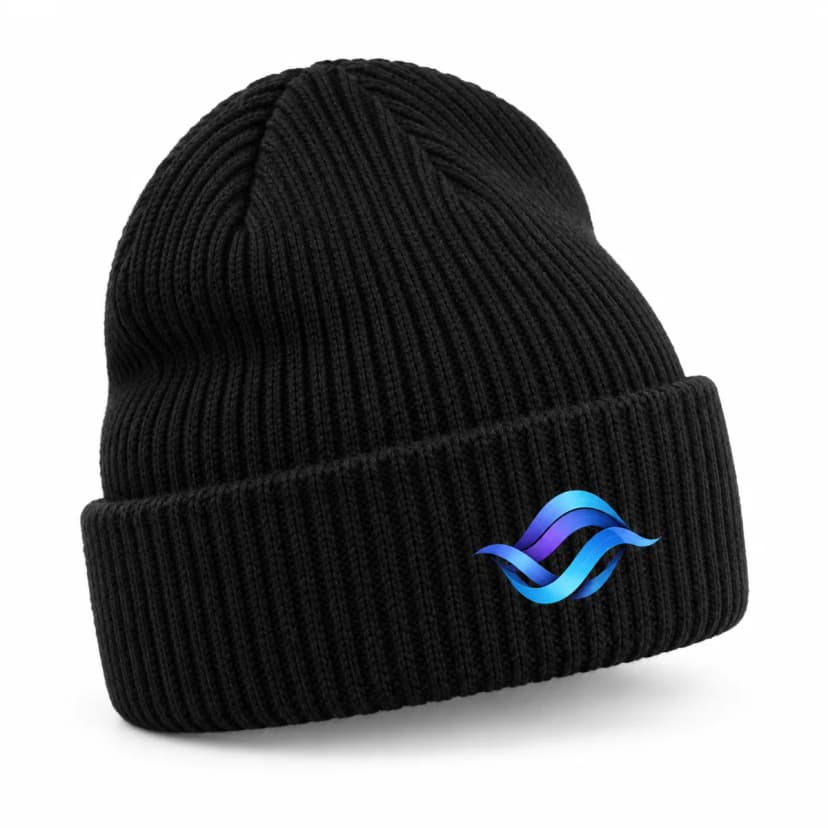 Winter beanie with print