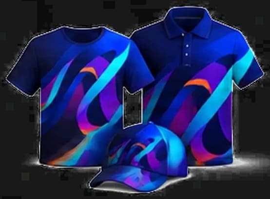 T-shirts, polo shirts and a branded cap