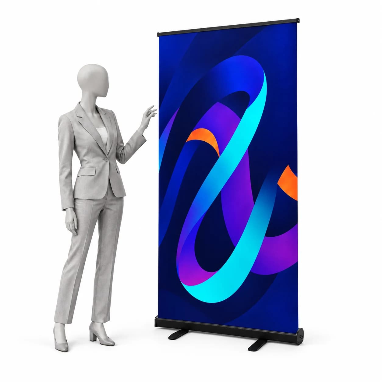 Roll-up Standard Black mit Druck