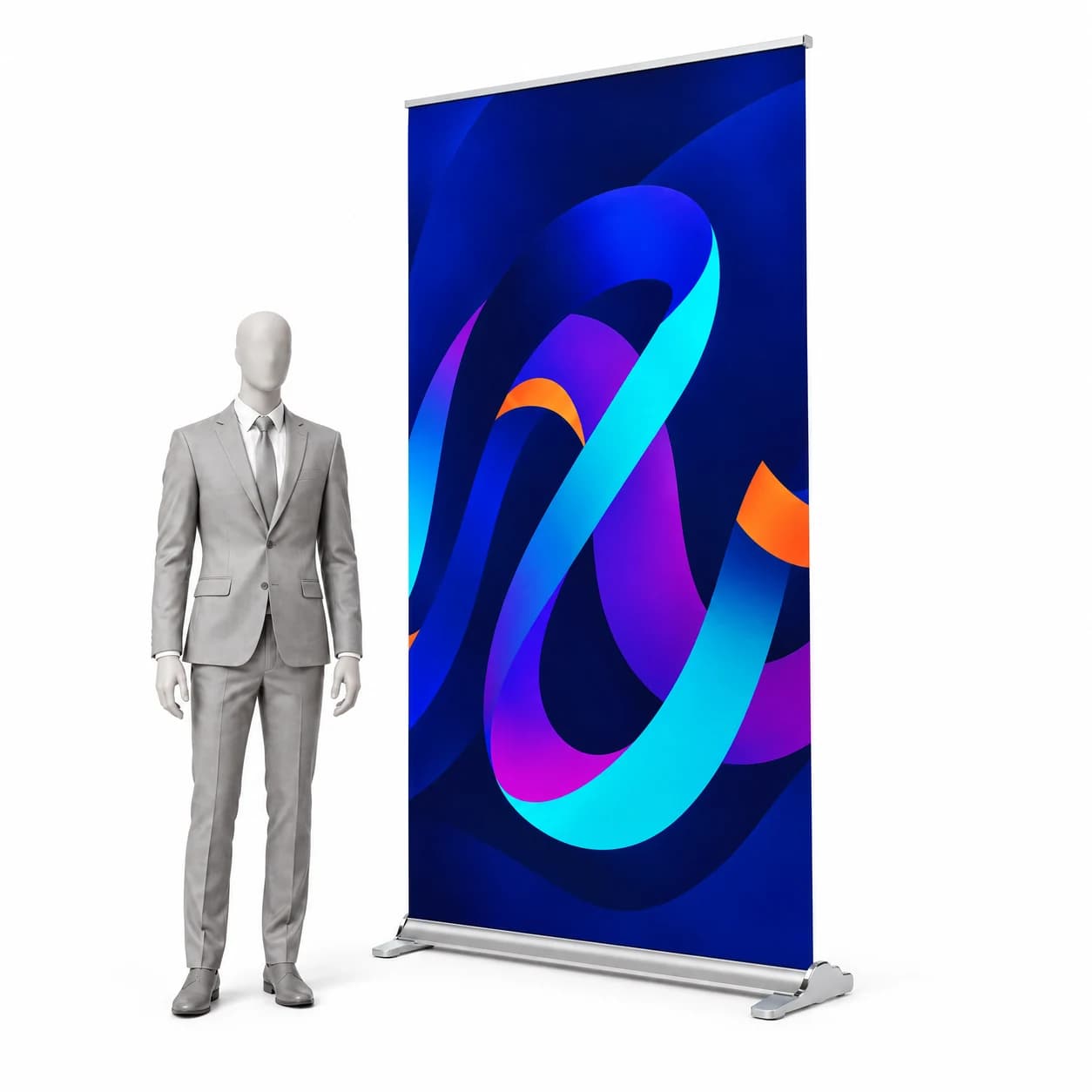 Roll-up Wave mit Druck