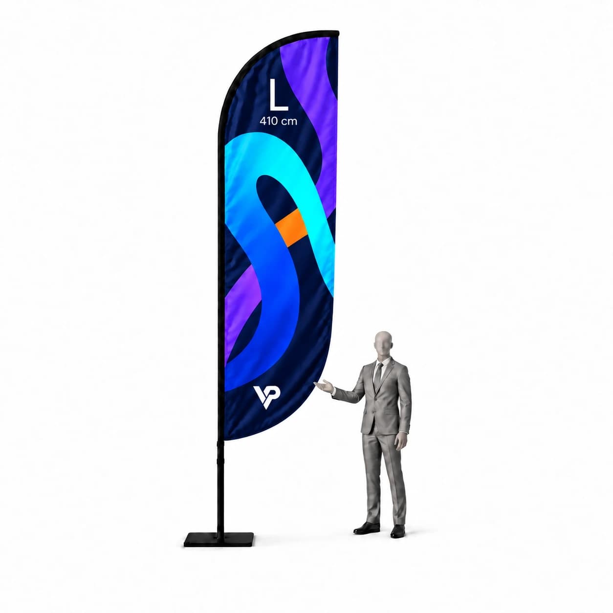 Beachflag Werbefahne Winder L - 410cm