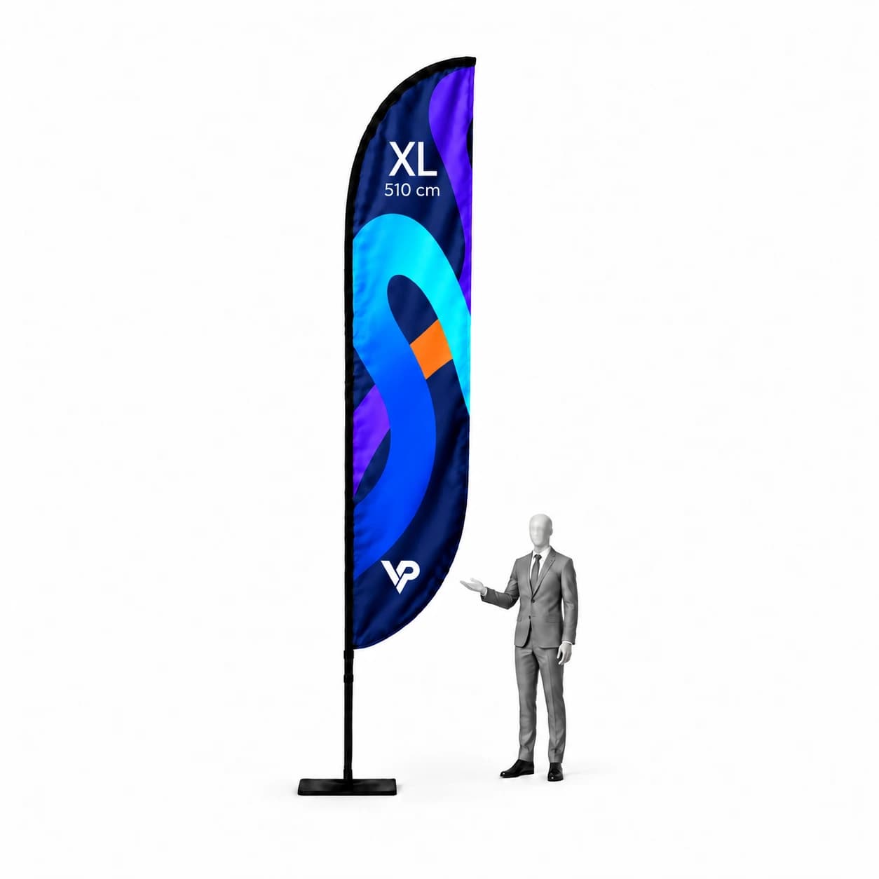 Beachflag Werbefahne Winder XL - 510cm