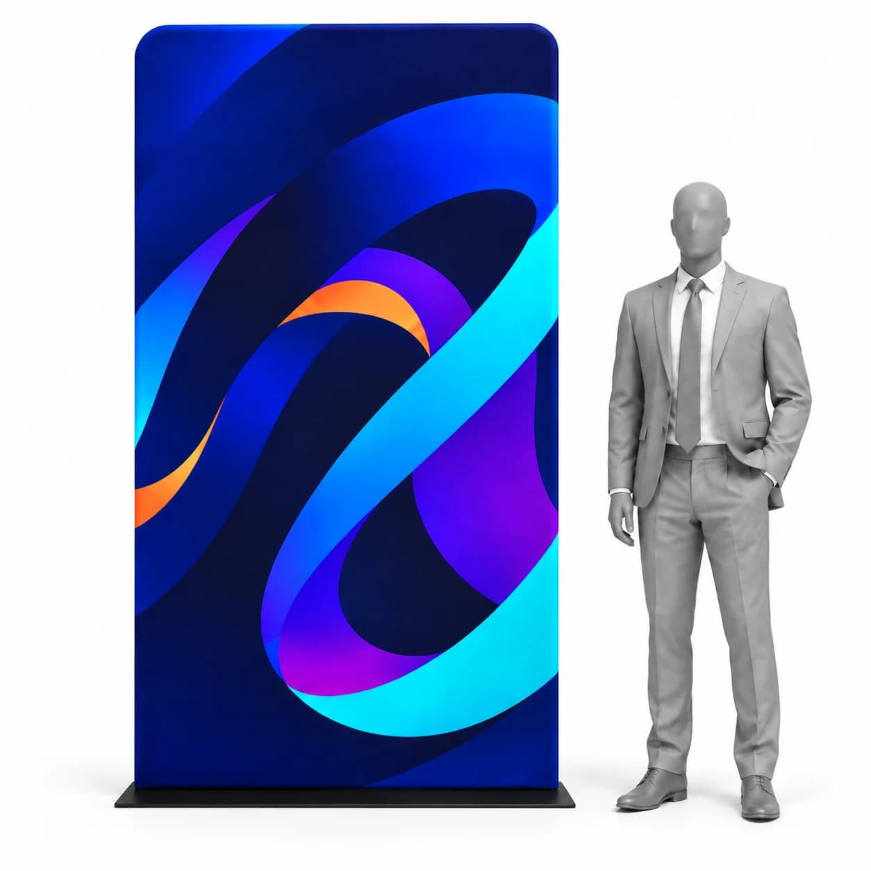 Textilstand 120 × 230 cm mit Druck