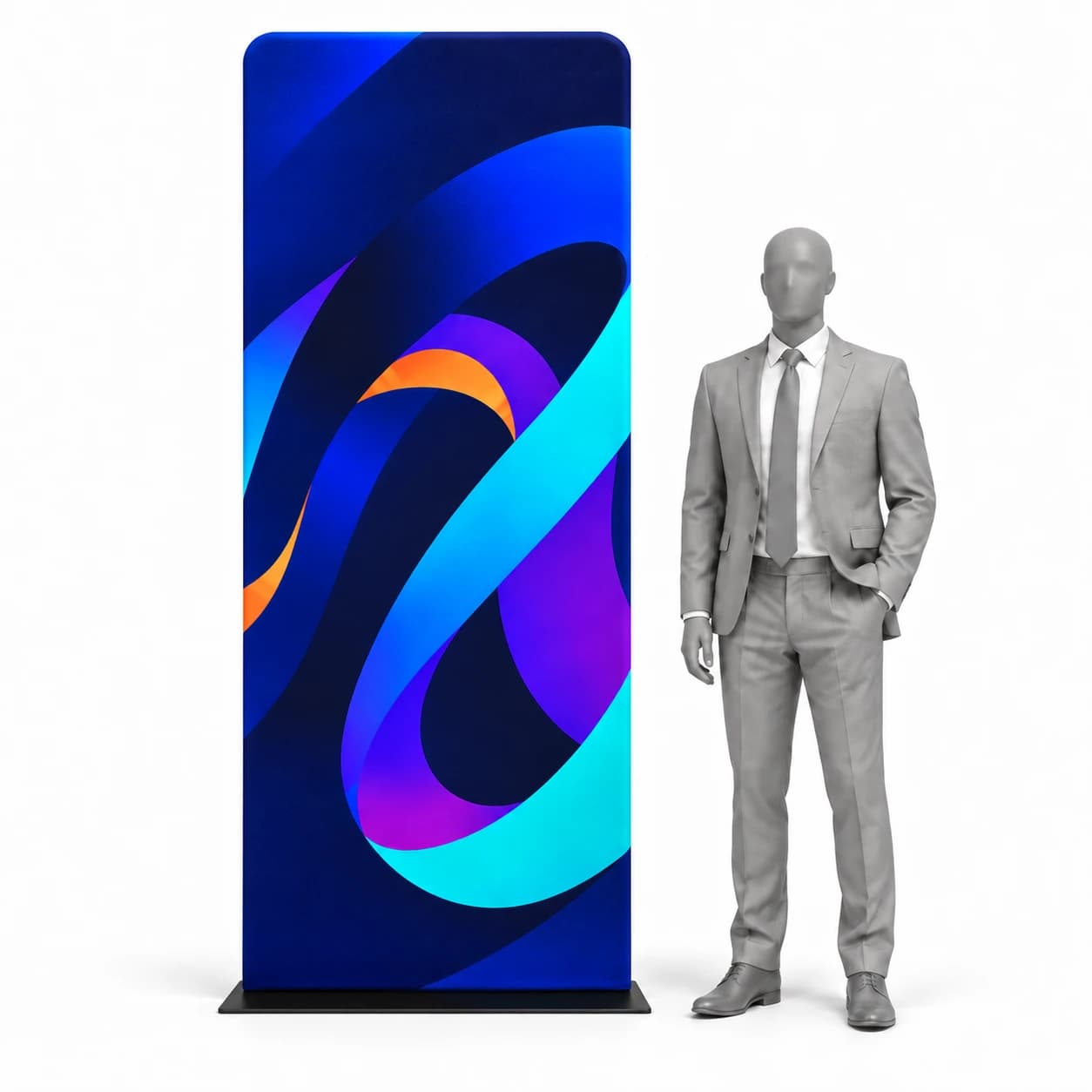 Textilstand 90 × 230 cm mit Druck