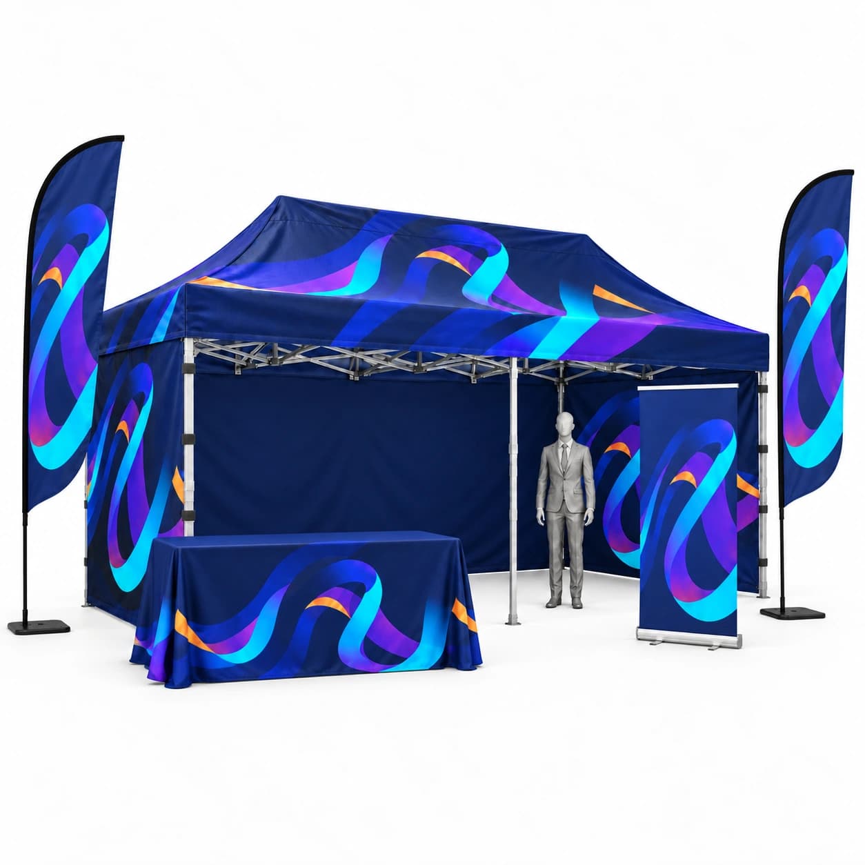 Event-Set 3 × 6 m — Werbezelt mit Druck