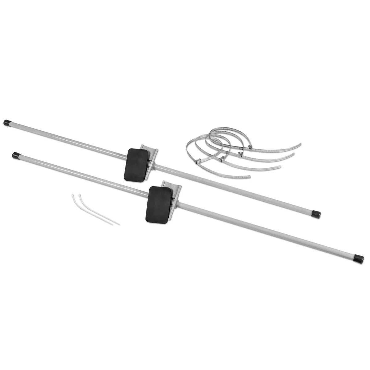Avenue double kit: two arms passing through the brackets, straps and pads