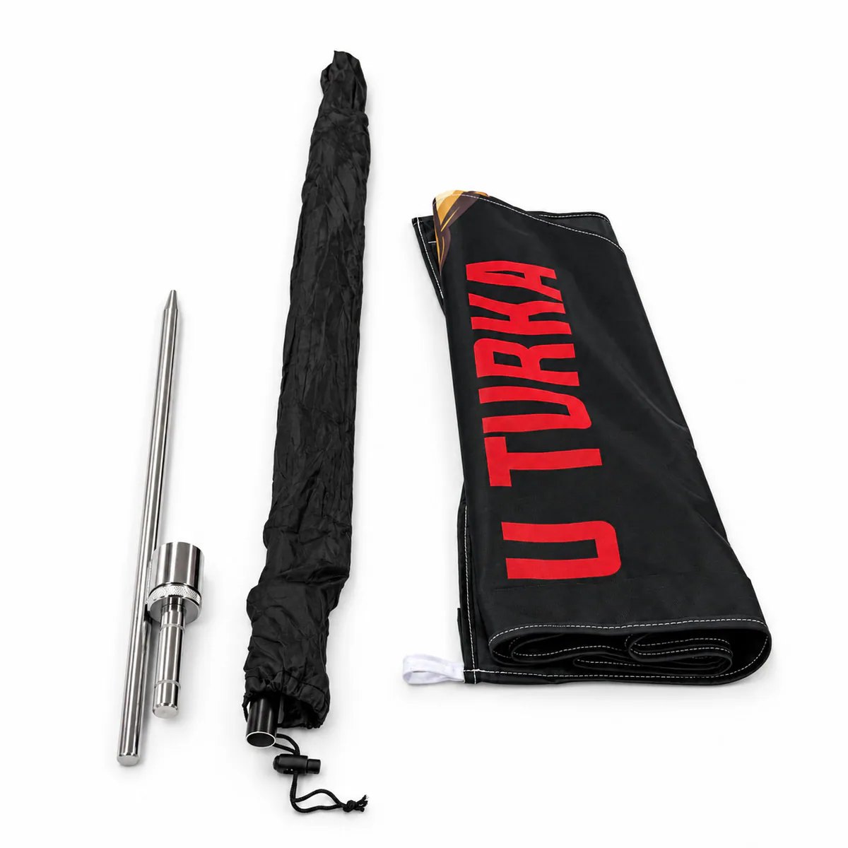 Erdspieß, Masthülle und Tasche für die Beachflag