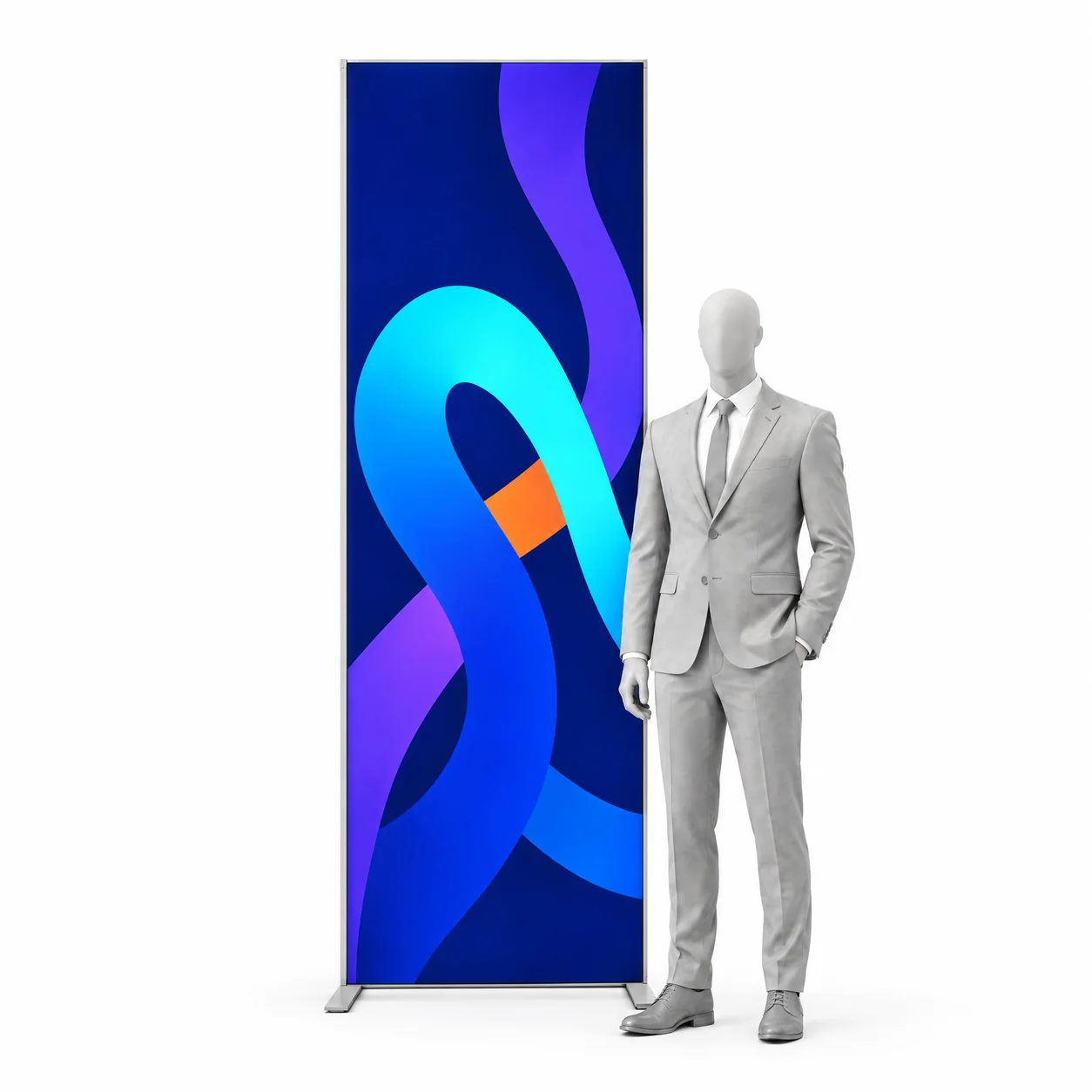 LED Backlight wall 100 × 250 cm, front view