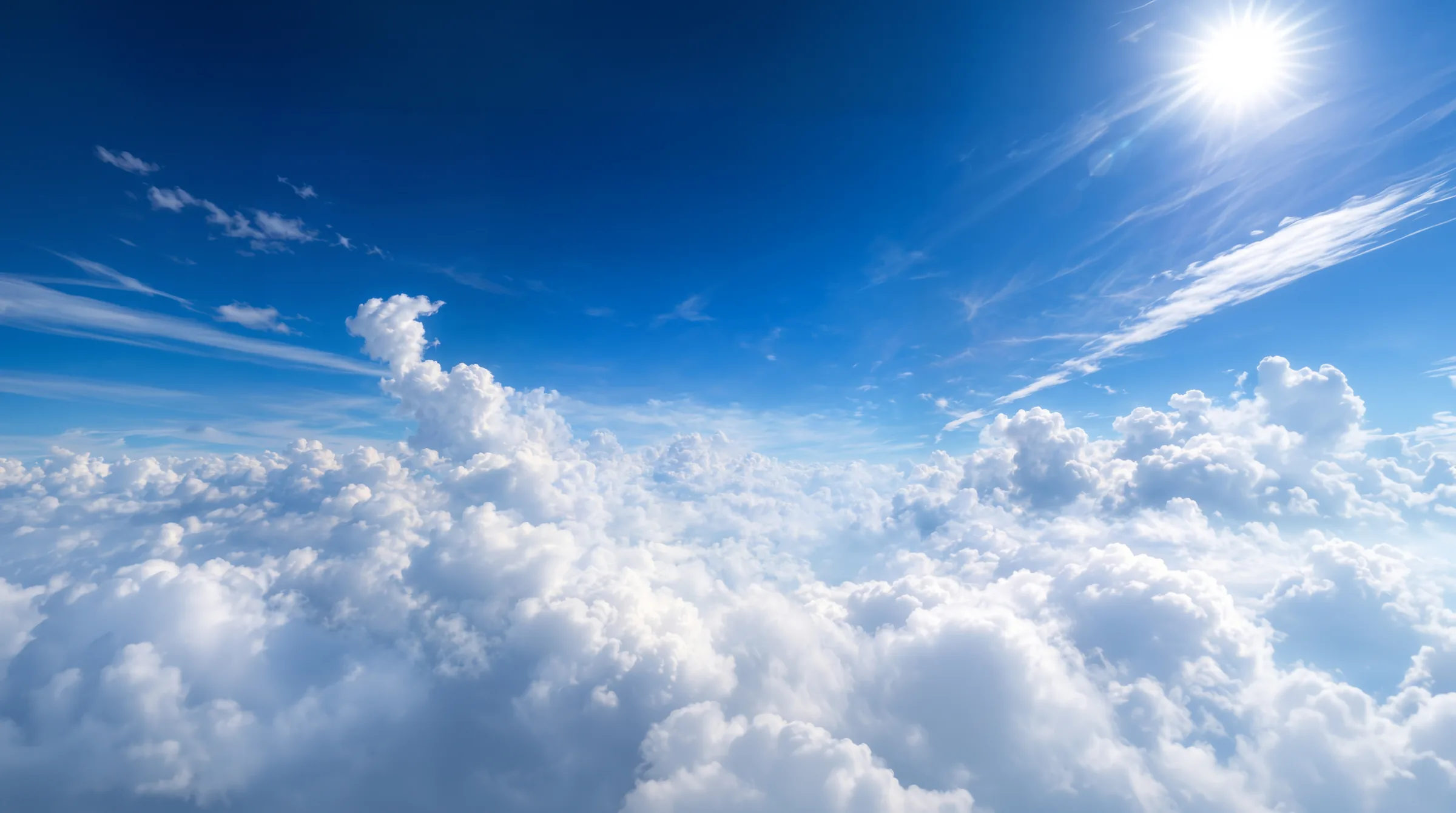 Sky above the clouds