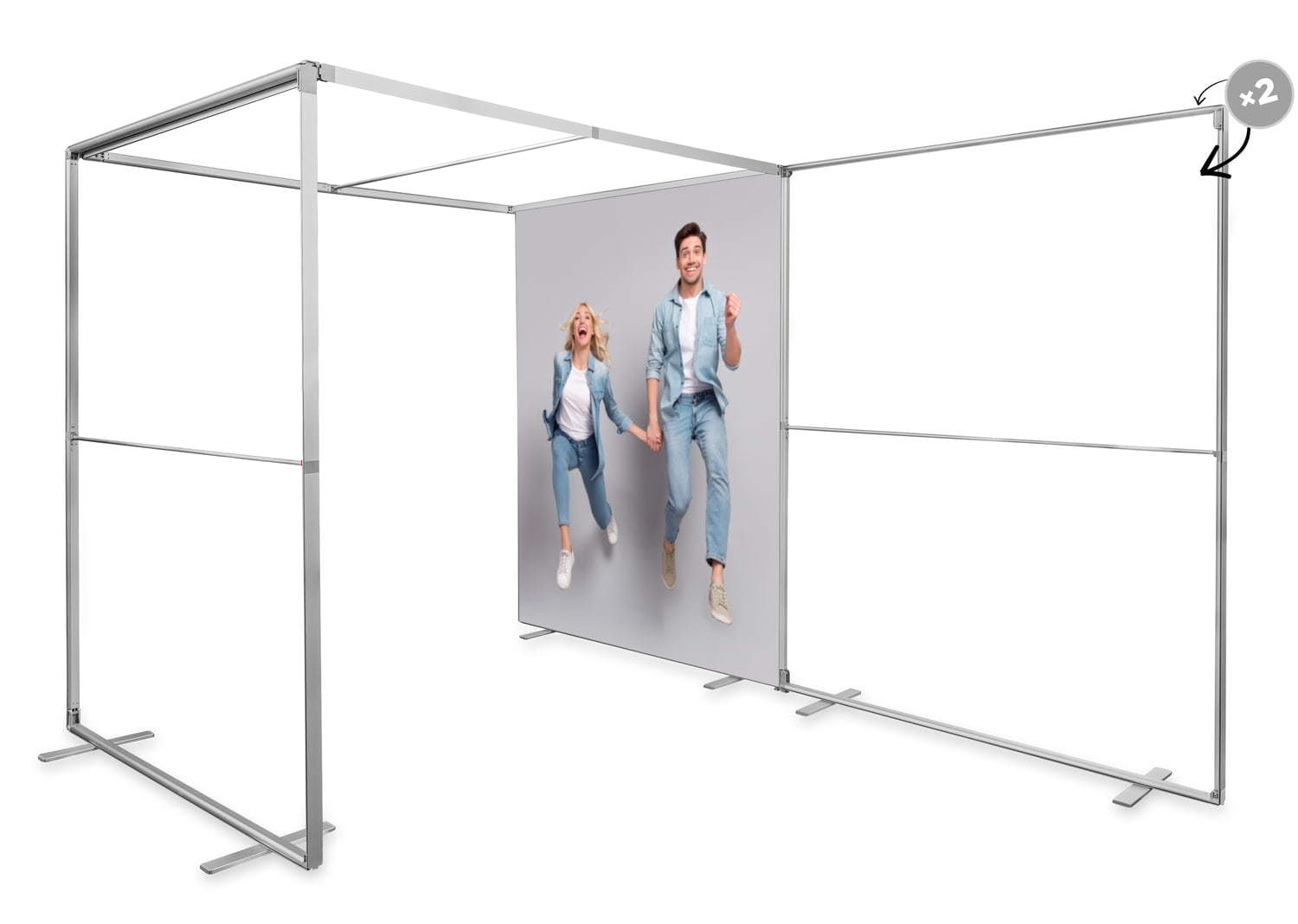 Dach MEGA SEG 100x200 cm, montiert auf MEGA-SEG-Wänden